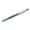 Uni-Ball VISION Roller Ball Pen, Stick, Micro 0.5 mm, Blue Ink, Black/Blue Barrel, 12PK 1734919